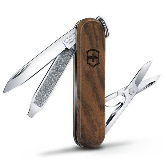 Victorinox, Small Pocket Knives -Classic SD Wood- Walnut Wood - available at LYNQED Lebanon