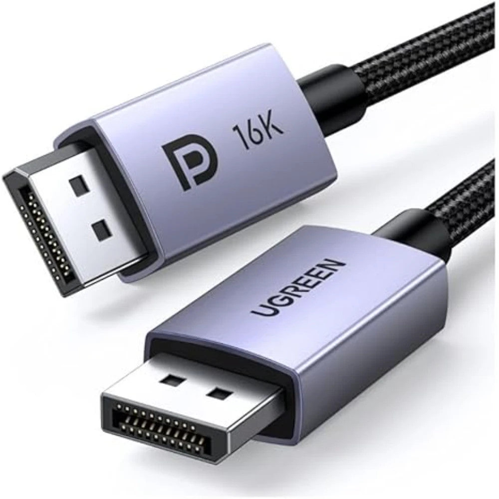 UGREEN 16K Display Port 2.1 Male to Male Braided Cable, Stable & ULTRA-Fast connection - 3M | 25862