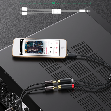 UGREEN 25cm 3.5mm Male to 2RCA Female Cable | AV109 10547