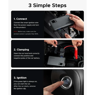 UGREEN 3-in-1 Portable Jump Starter 1000A 12000mAh Power Bank | ES702 35977