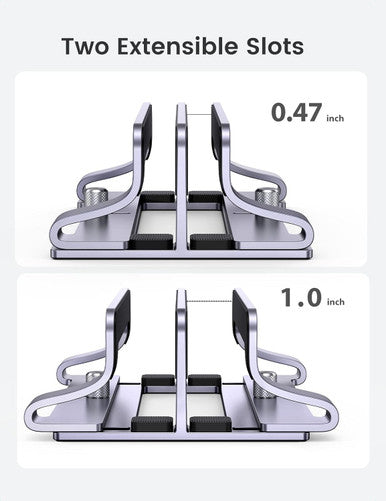 UGREEN 60643 — Dual Slot Aluminium Alloy Vertical Laptop Stand Holder | LP258
