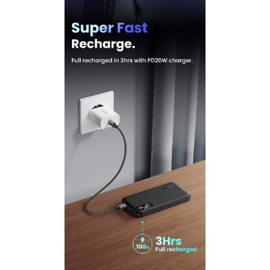 UGREEN Power Bank 20W PD, 3 Ports 10000 mAh, Smart & Fast Charging for Phones, Tablets, Ipads | 25742
