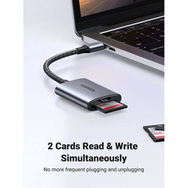 UGreen USB-C High Speed 2-in-1 Card Reader | CM401 | 80888