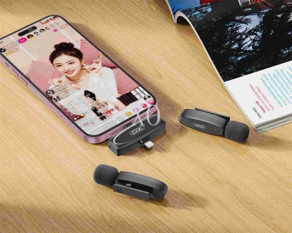XO MKF10 Type-C + Lightning 2-in-1 Low Latency Wireless Microphone