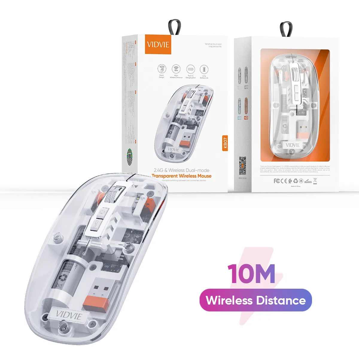 Vidvie Transparent Wireless Mouse