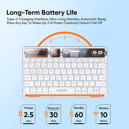 Vidvie Transparent Smart Wireless Keyboard