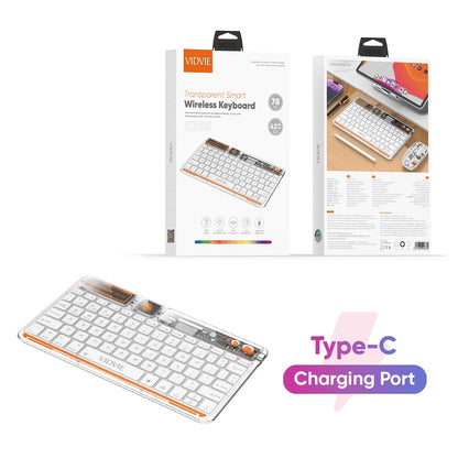 Vidvie Transparent Smart Wireless Keyboard