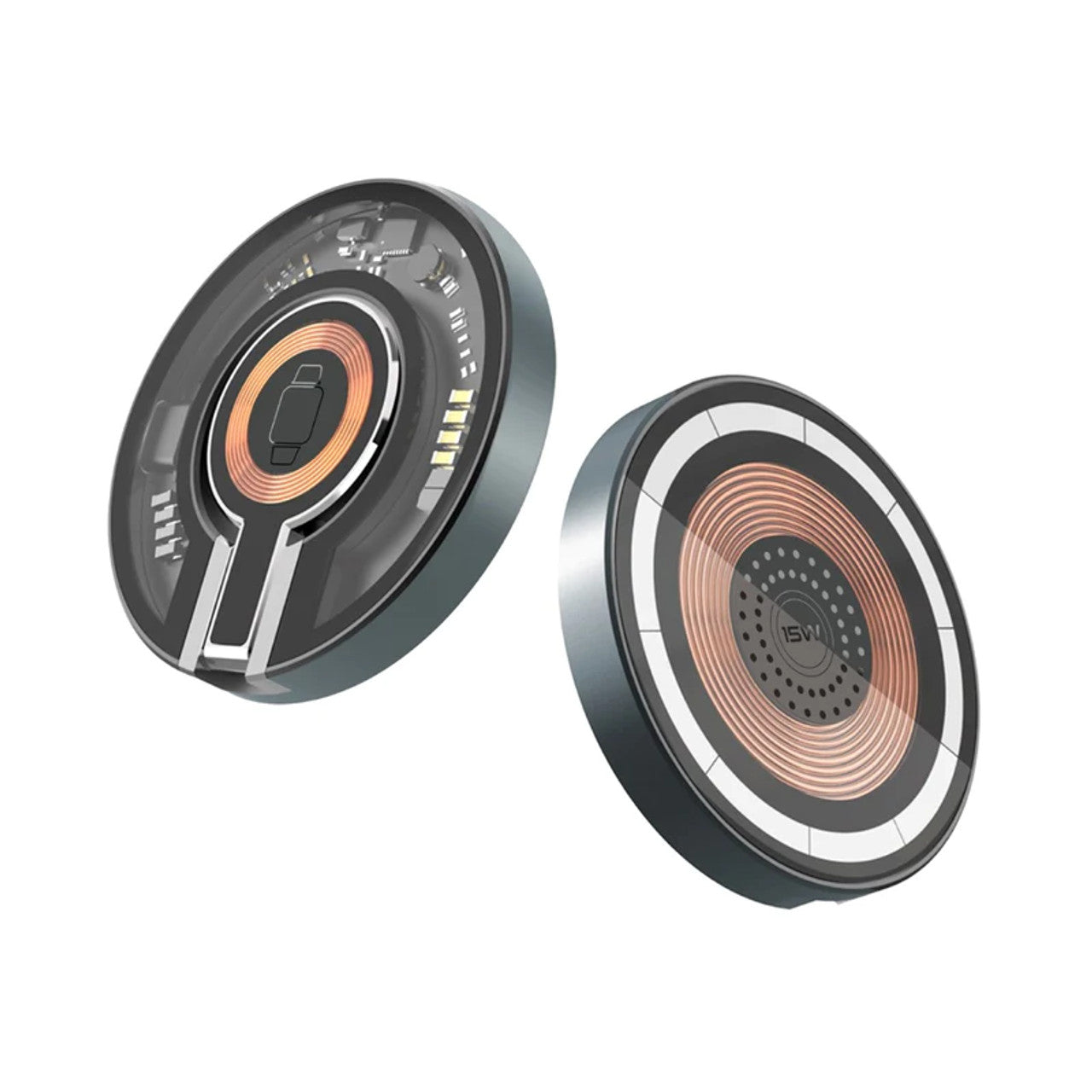 Promate MagRing 2-in-1 15W MagSafe Charger 3W Foldable Apple Watch Charger - My Store