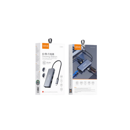 Vidvie 6-IN-1 HUB Docking Station HSB01