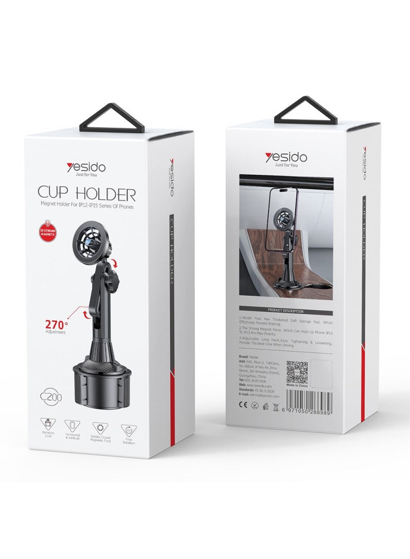 Yesido Car Cup Holder Mount MagSafe Phone Stand