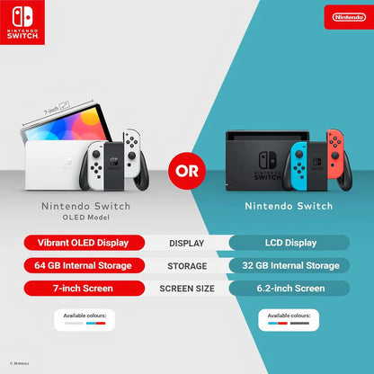 Nintendo Switch OLED - Neon Red & Blue - My Store