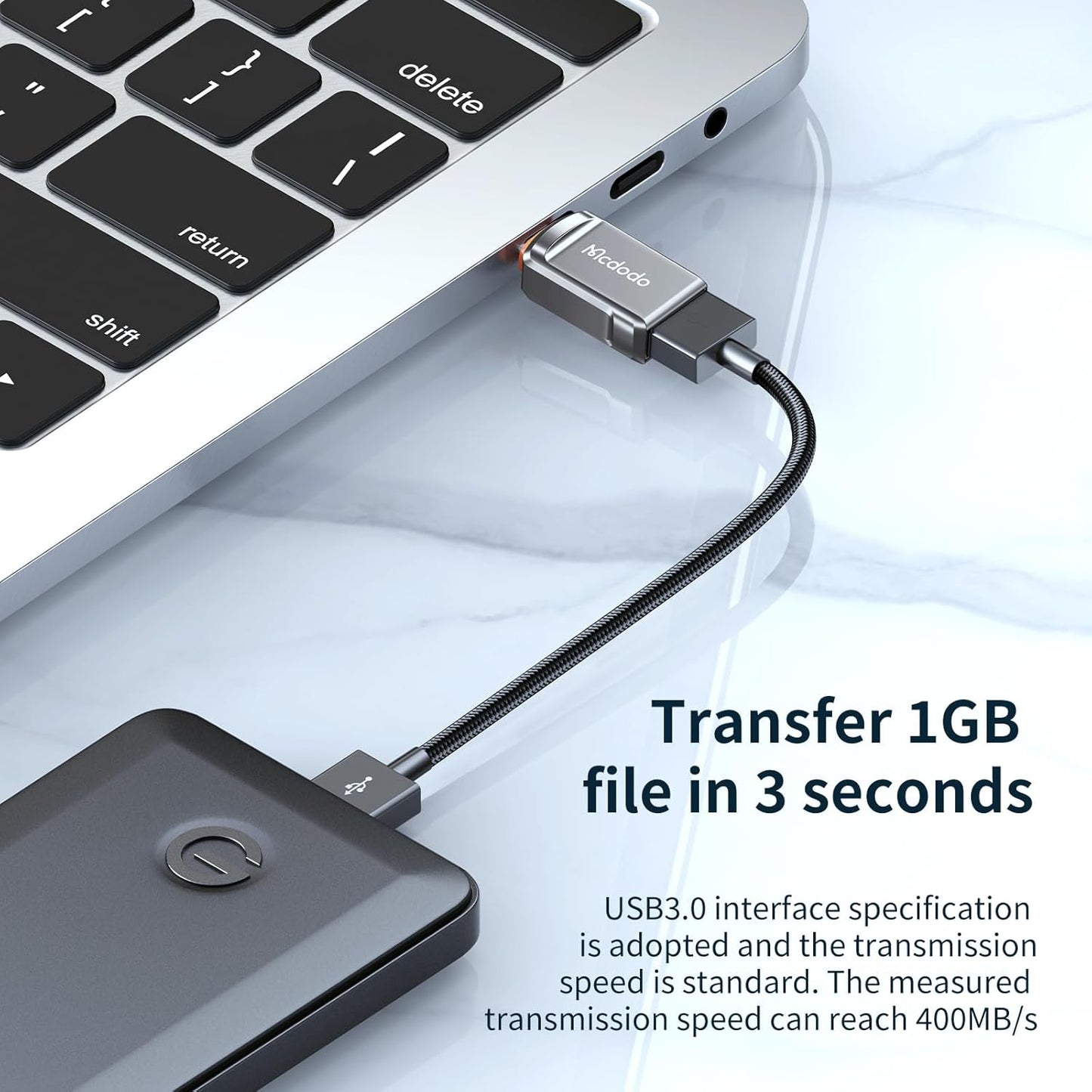 McDodo USB C to USB 3.0 Adapter [1 Pack]