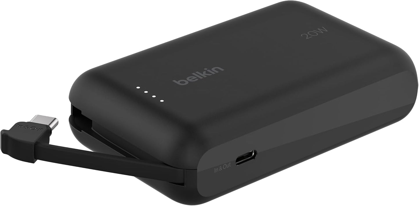 Belkin Power Bank 20W 10,000mAh With Integrated Cable - My Store