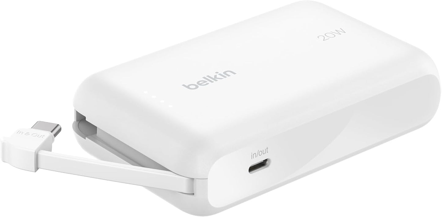Belkin Power Bank 20W 10,000mAh With Integrated Cable - My Store
