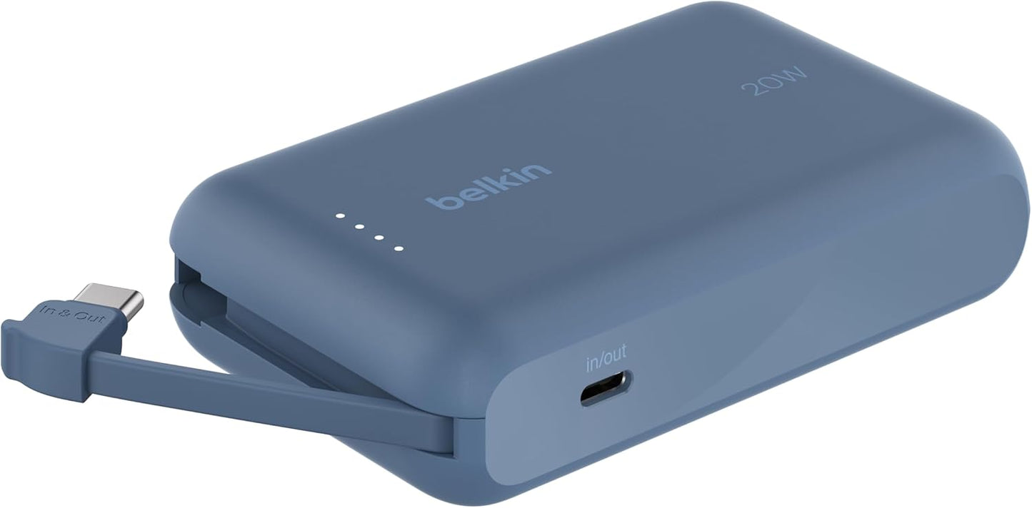 Belkin Power Bank 20W 10,000mAh With Integrated Cable - My Store