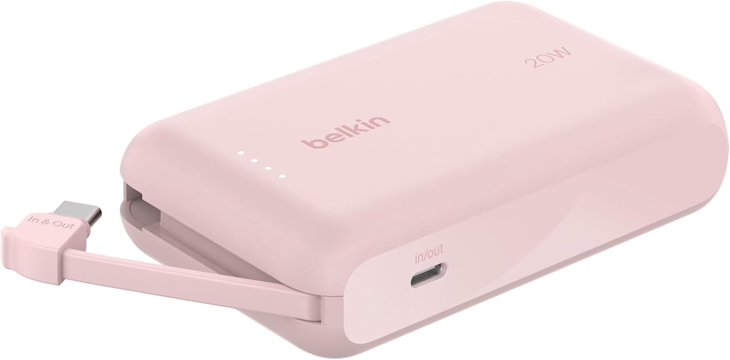 Belkin Power Bank 20W 10,000mAh With Integrated Cable - My Store