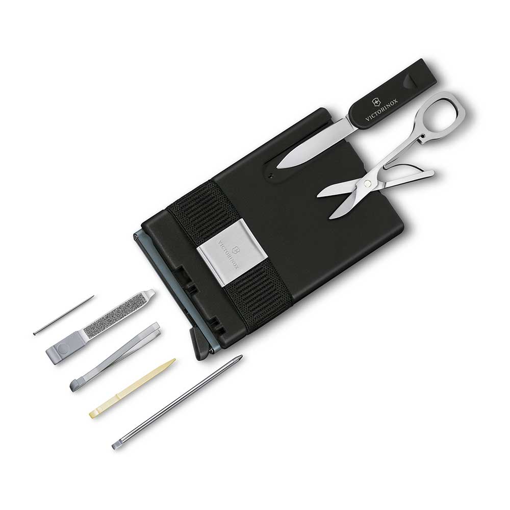 Victorinox, Smart Card Wallet- Sharp Grey- Bk Swiss Card- Light Blue - available at LYNQED Lebanon