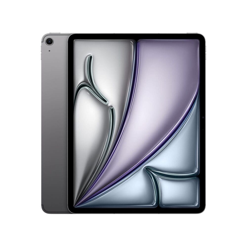 Apple iPad Air 13 (M4) in Space Gray, front and back