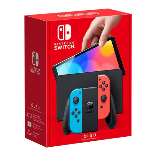 Nintendo Switch OLED - Neon Red & Blue - My Store