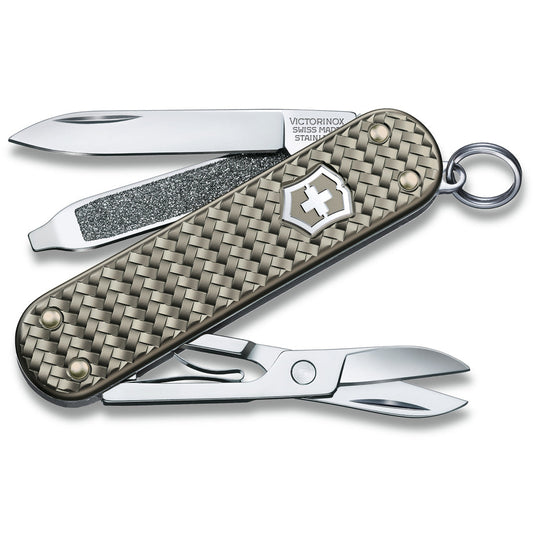 Victorinox, Small Pocket Knives- Classic SD Precious Alox- Infinite Grey - available at LYNQED Lebanon