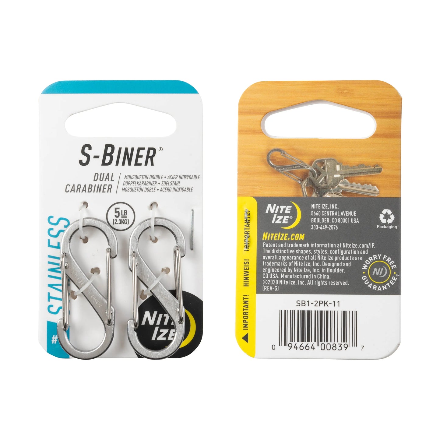 Nite Ize S-Biner #1 - 2 Pack