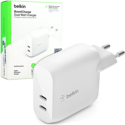 Belkin Dual USB-C PD Wall Charger 40W