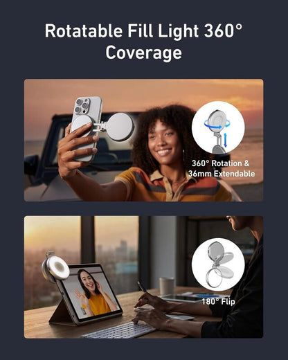 TELESIN Magnetic Light with Mirror