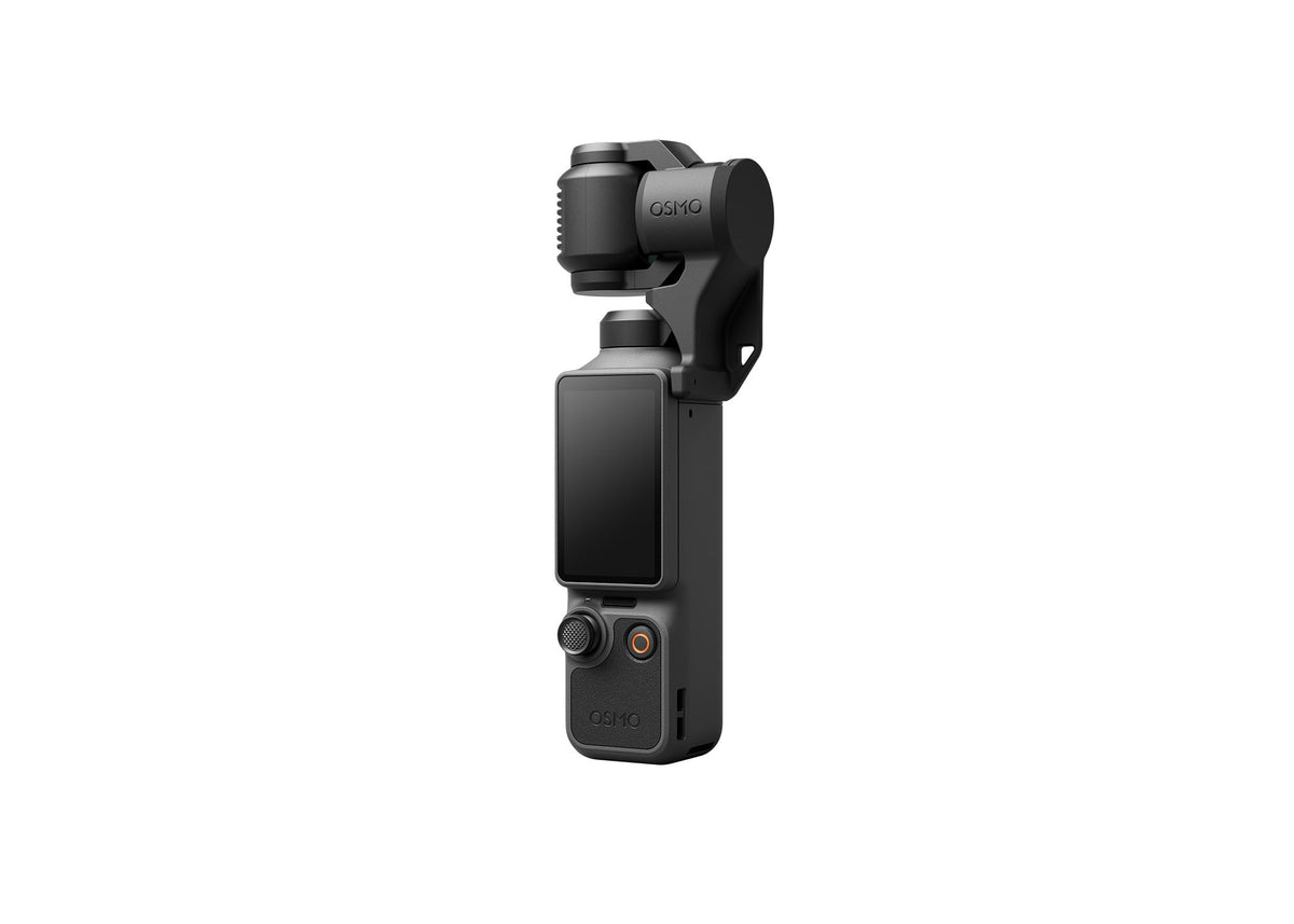 DJI Osmo Pocket 4 with the mount attached to the gimbal head