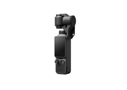 DJI Osmo Pocket 4 with the mount attached to the gimbal head