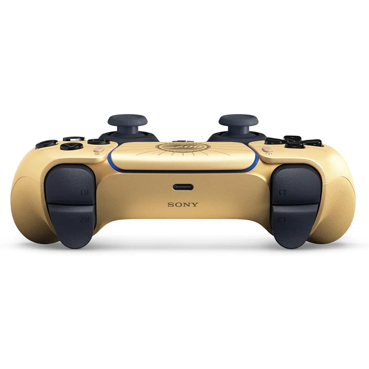 007 First Light gold DualSense controller, top edge and triggers