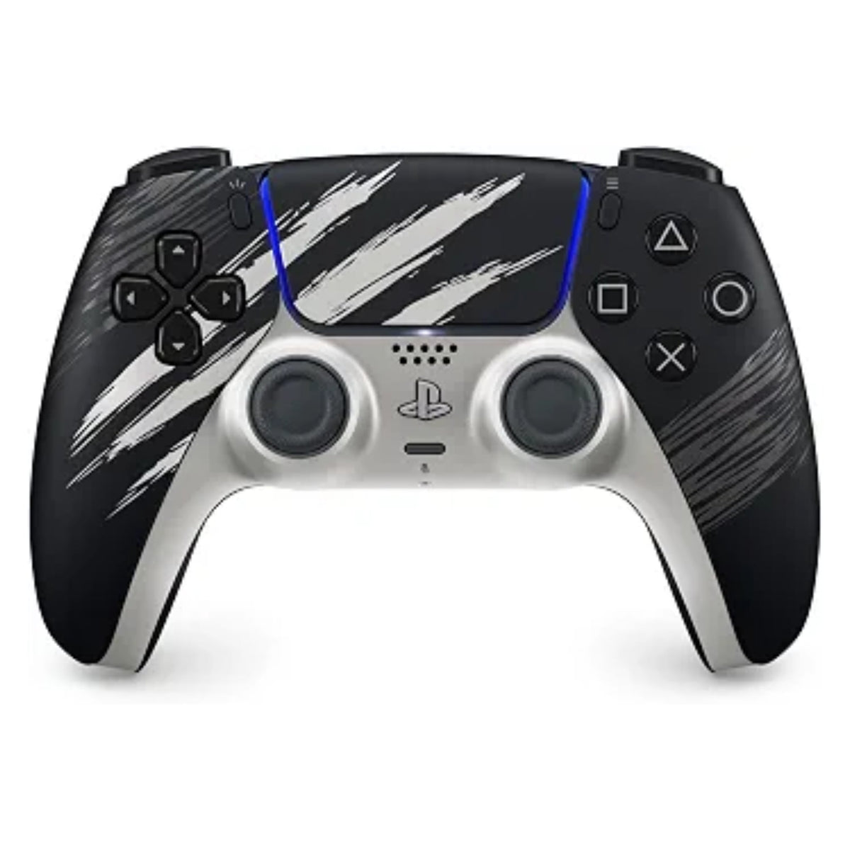 Marvel's Wolverine Adamantium DualSense controller, front view