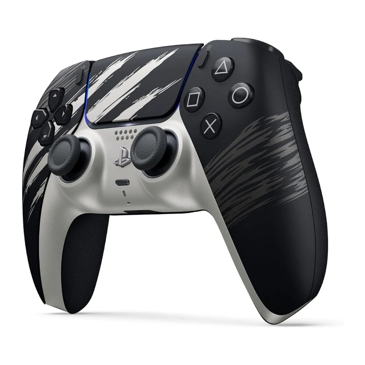 Marvel's Wolverine Adamantium DualSense controller at an angle