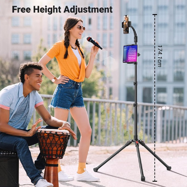 UGREEN 2 In 1 Tripod Stand with two holders, one for phone and one for tablet, Adjustable Height up to 170cm | 15647