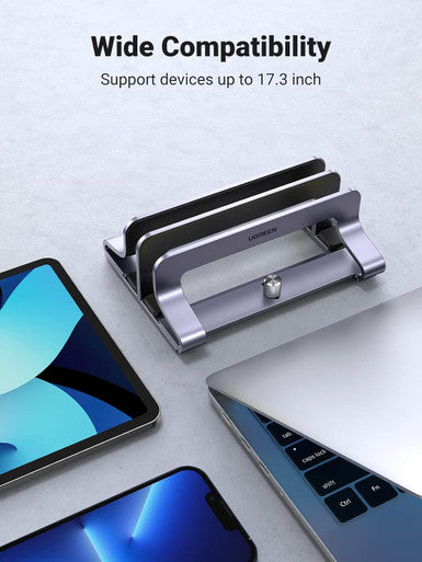 UGREEN 60643 — Dual Slot Aluminium Alloy Vertical Laptop Stand Holder | LP258