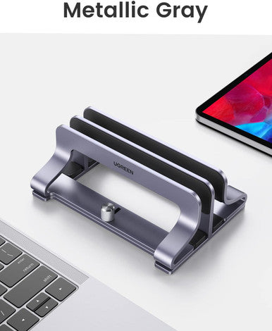 UGREEN 60643 — Dual Slot Aluminium Alloy Vertical Laptop Stand Holder | LP258