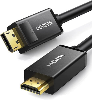 UGreen DP Male to HDMI Male 1M Cable- Black | DP101 | 10238