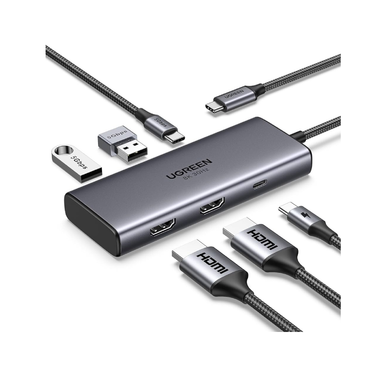 UGREEN Dual Display 6-in-1 USB-C HUB Docking Station Adapter |  15852