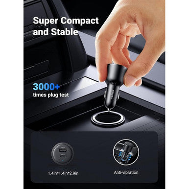 UGREEN Dual Port USB-C & USB-A Super Fast Car Charger | 90645