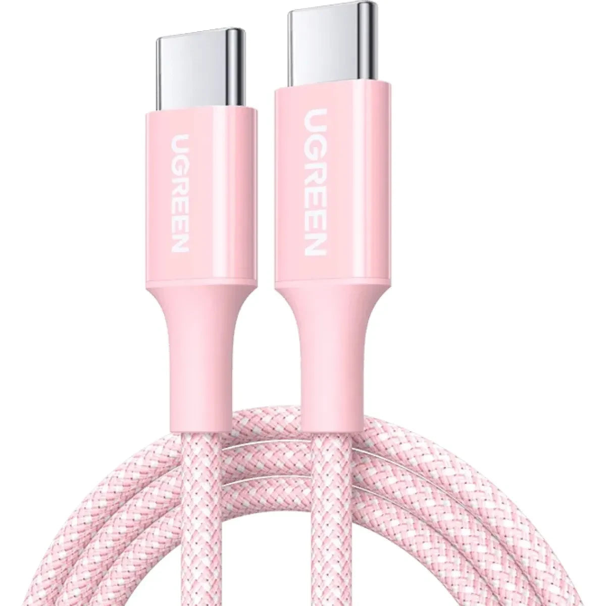 UGREEN L501 USB-C to USB-C 60W Braided Cable 1m - Pink | 35441