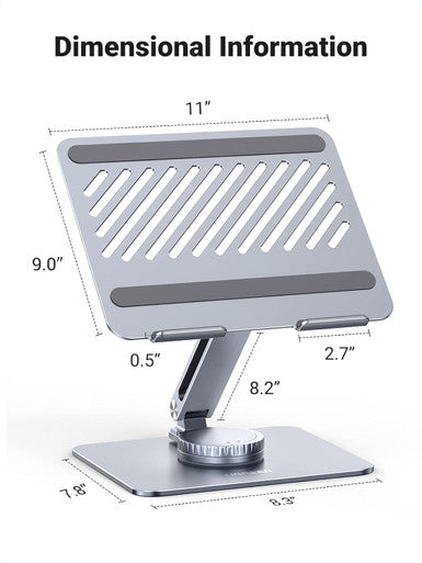 UGREEN LP592 — Multi-Angle Adjustable Swivel Laptop Stand with 360° Rotation | 90849