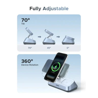 UGREEN MagFlow Qi2 25W 3-in-1 MagSafe Charging Station | W711 55677