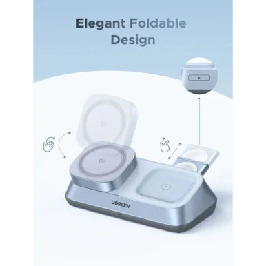 UGREEN MagFlow Qi2 25W 3-in-1 MagSafe Charging Station | W711 55677