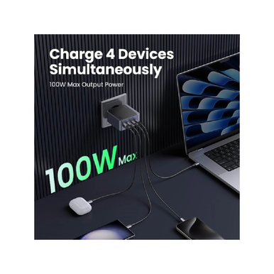UGREEN NEXODE 100W GaN Tech Chip, 4 Ports Charger for Phones, Tablets, Ipads, Laptops & MacBooks  | 35043