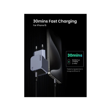 UGREEN NEXODE 30W GaN Tech Chip, Smart & Fast Charger for Phones, Tablets, Ipads & MacBook Air | 35006
