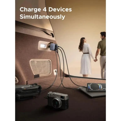 UGREEN Nexode 60W Retractable Car Charger with Built-in USB-C Cable | 55212