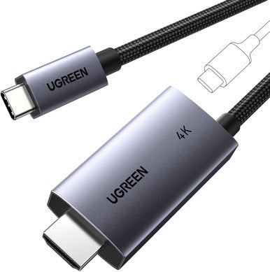UGREEN USB C to HDMI Cable with 100W PD Fast Charging Adapter 4K@60Hz 2-in-1 Thunderbolt Unidirectional Type C to HDMI C