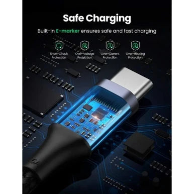 UGREEN USB-C to USB-C 100W Braided Cable & Aluminum Body 3M | 45065