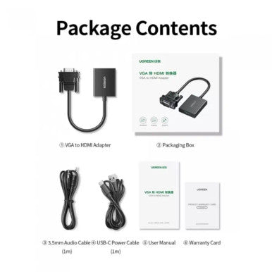 UGreen VGA to HDMI Converter With Audio CM513 | 50945