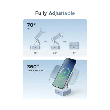 UGREEN W752 Qi2 25W MagFlow 2-in-1 Wireless Charger MagSafe-Compatible USB-C | 55960B